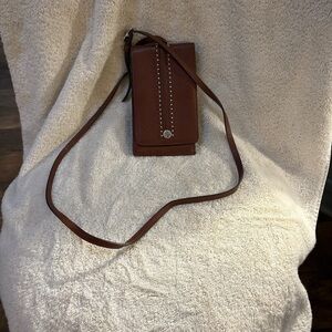 Brighton Brown Crossbody Bag with Silver Accents